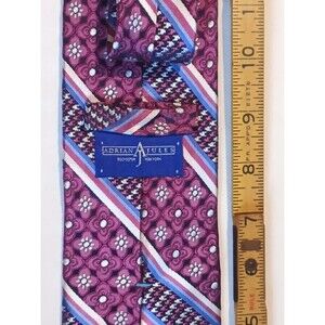 Adrian Jules Pink Silk Tie 59" Long